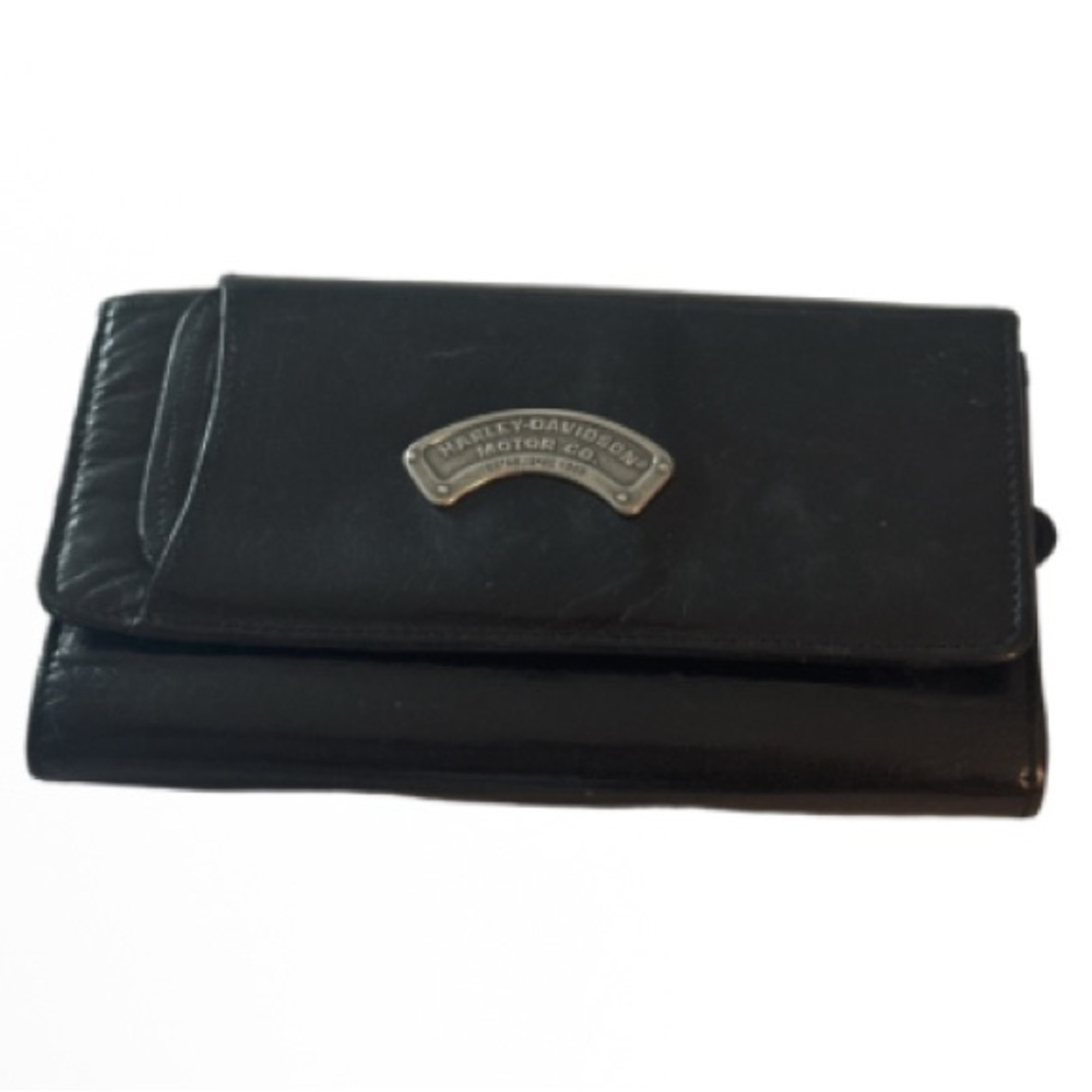 Vintage Harley-Davidson Leather wallet  removable checkbook holder & id pullout